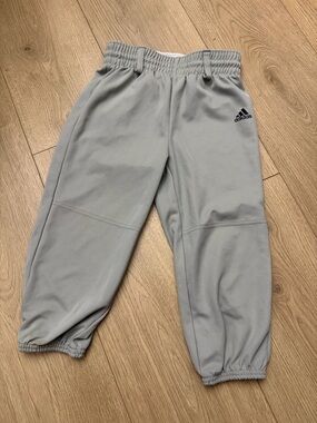 Adidas Kids Gray baseball pants size xs 4-6yo